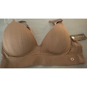 Danskin Ribbed Seamless Bra Comfort Wireless Bralette 34B NWT